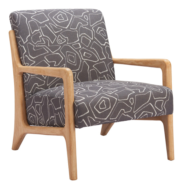 ZUO Runa Accent Chair Gray & Natural