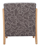 ZUO Runa Accent Chair Gray & Natural