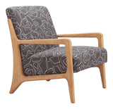 ZUO Runa Accent Chair Gray & Natural