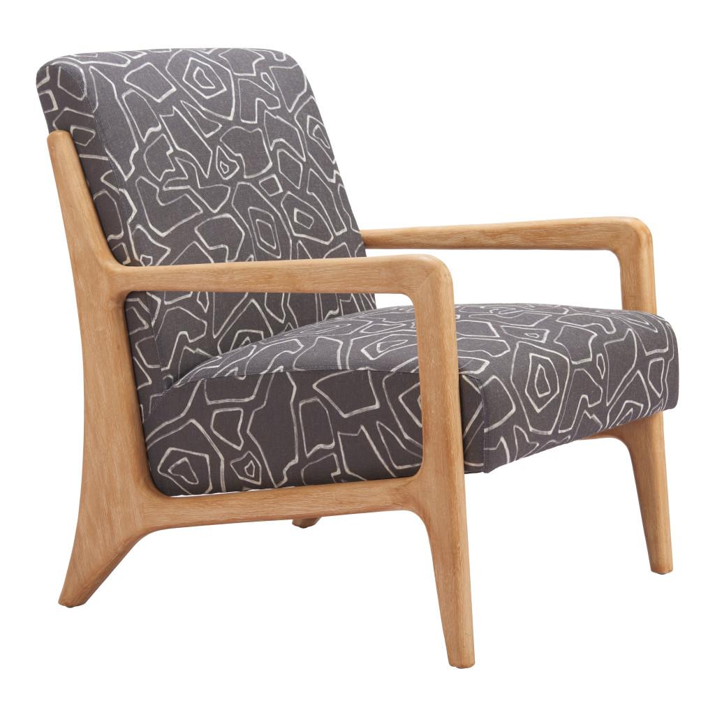 ZUO Runa Accent Chair Gray & Natural