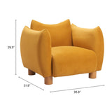 ZUO Meia Accent Chair Mustard