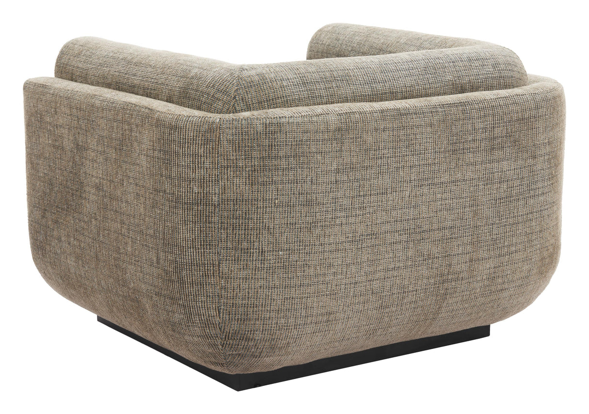 ZUO Sereneu Accent Chair Green Tweed