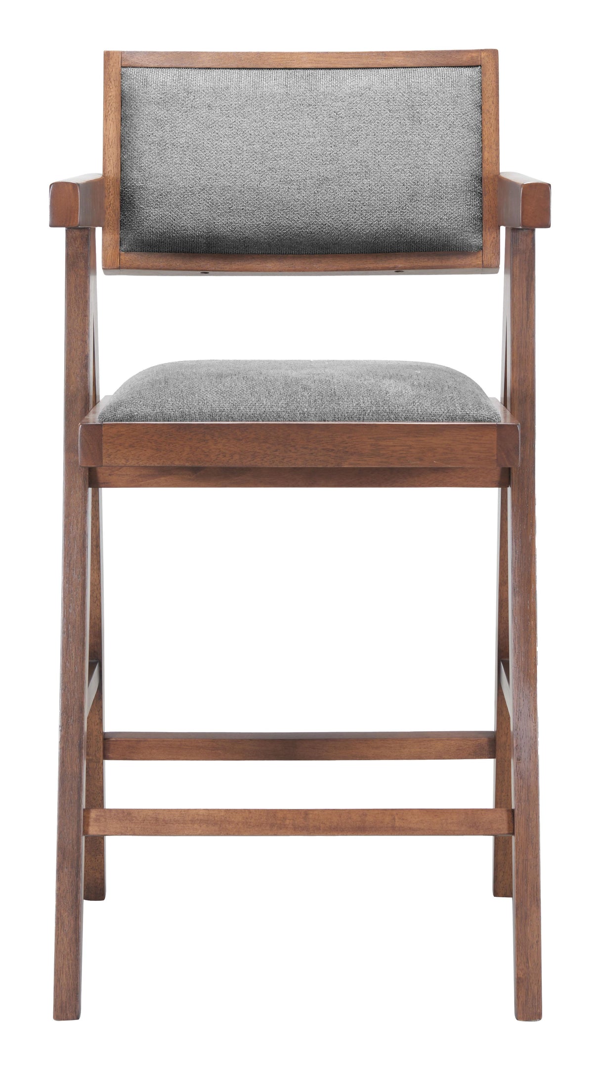 ZUO Delhi Counter Stool (Set of 2) Gray & Walnut