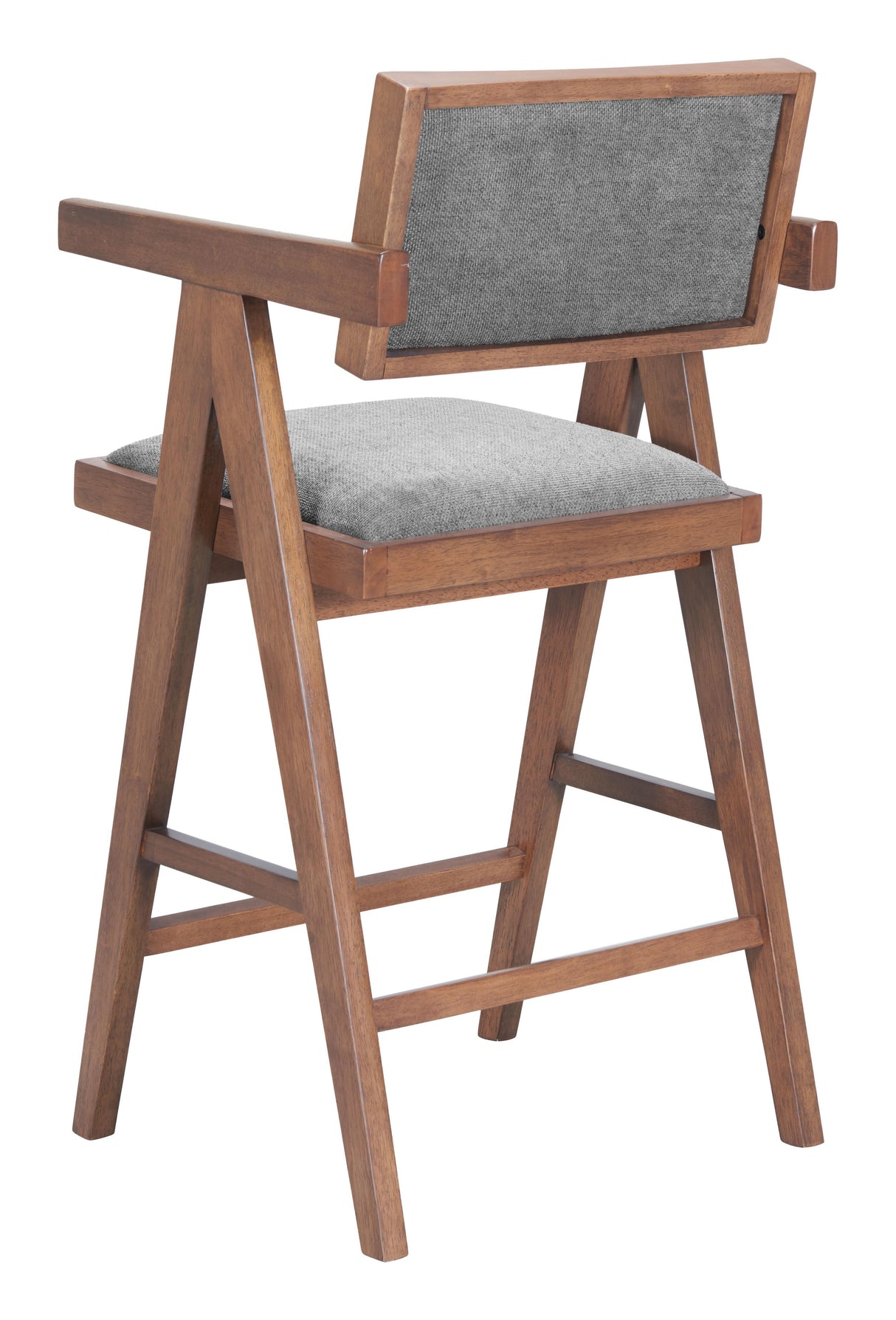 ZUO Delhi Counter Stool (Set of 2) Gray & Walnut