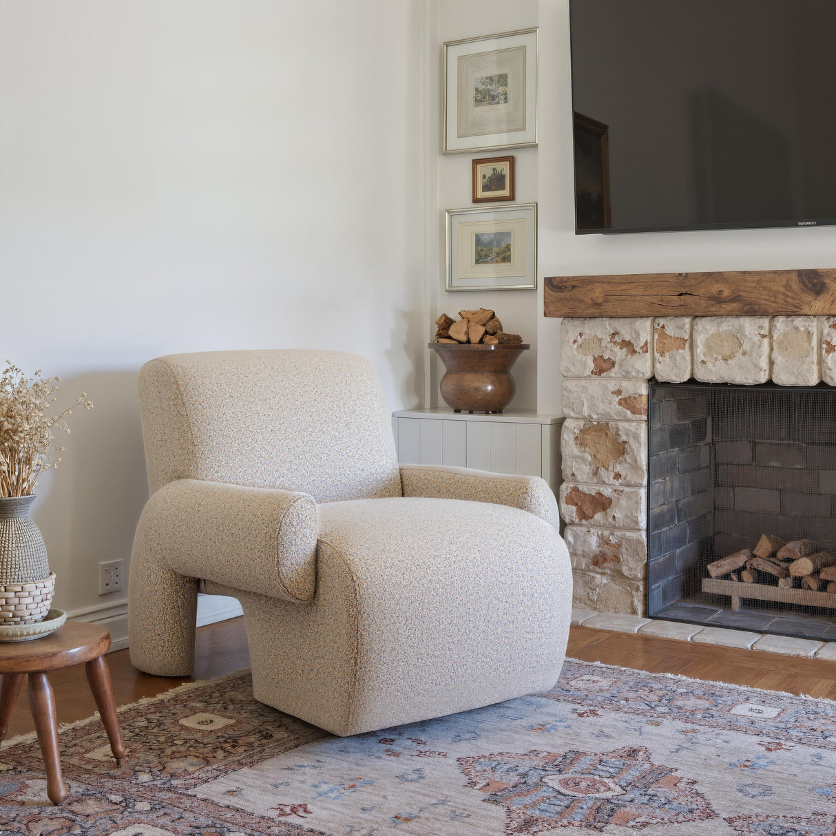 ZUO Rura Accent Chair Heathered Beige