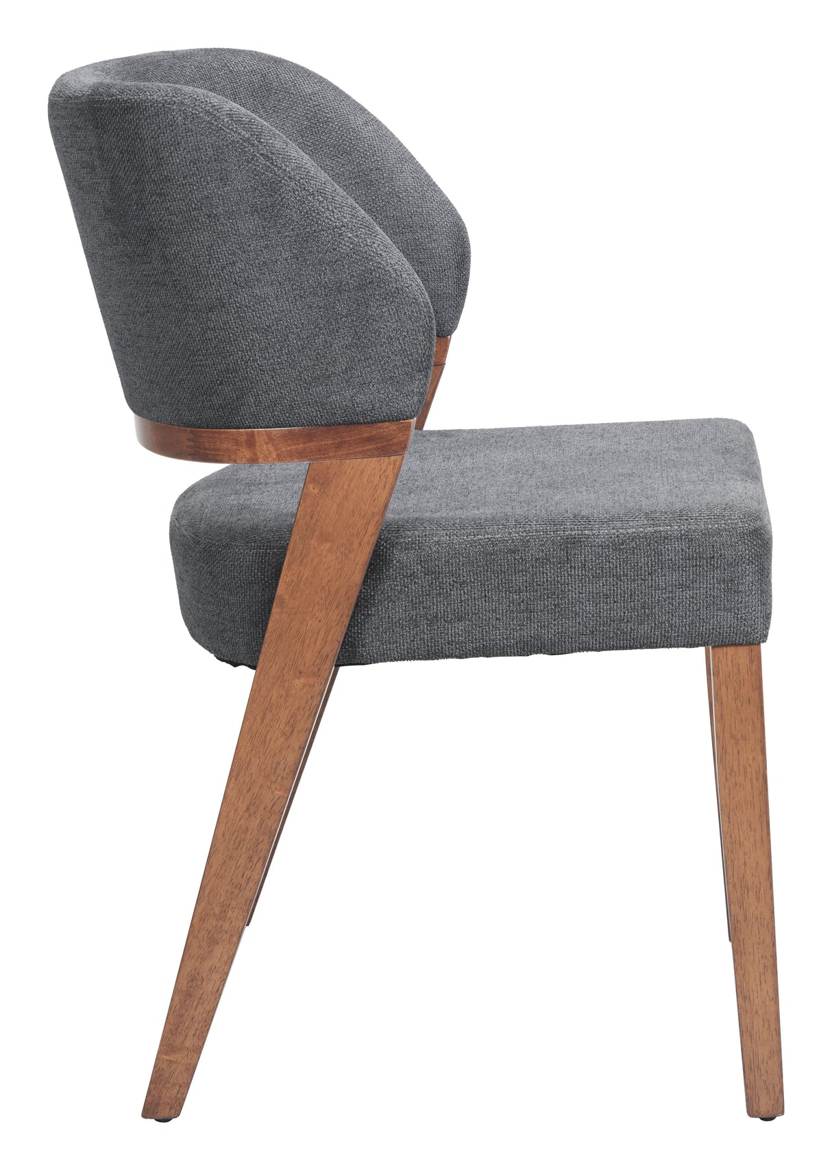 ZUO Sunobu Dining Chair (Set of 2) Azure Gray & Walnut