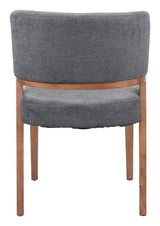 ZUO Sunobu Dining Chair (Set of 2) Azure Gray & Walnut