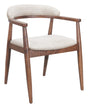ZUO Goka Dining Chair Beige & Walnut