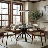 ZUO Goka Dining Chair Beige & Walnut