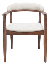 ZUO Goka Dining Chair Beige & Walnut