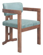 ZUO Poly Dining Chair Moss Gray & Walnut