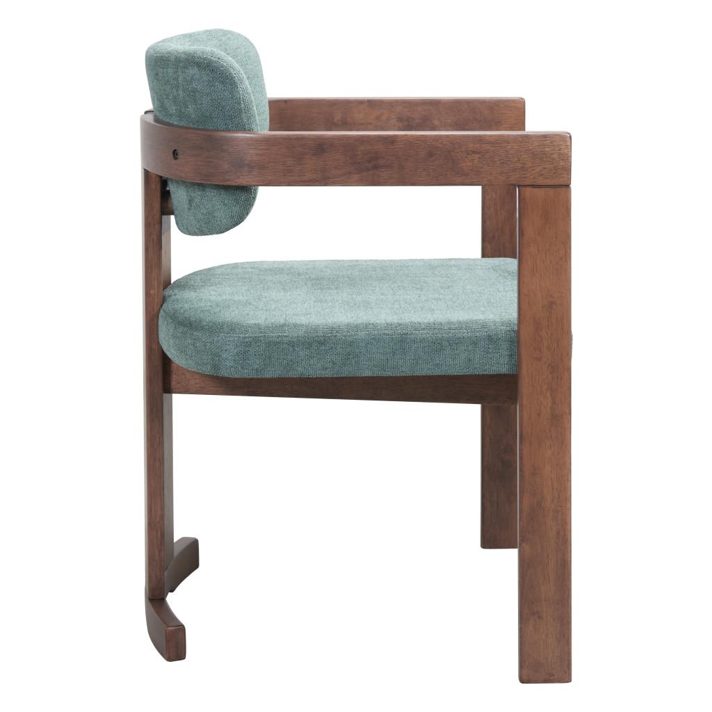 ZUO Poly Dining Chair Moss Gray & Walnut