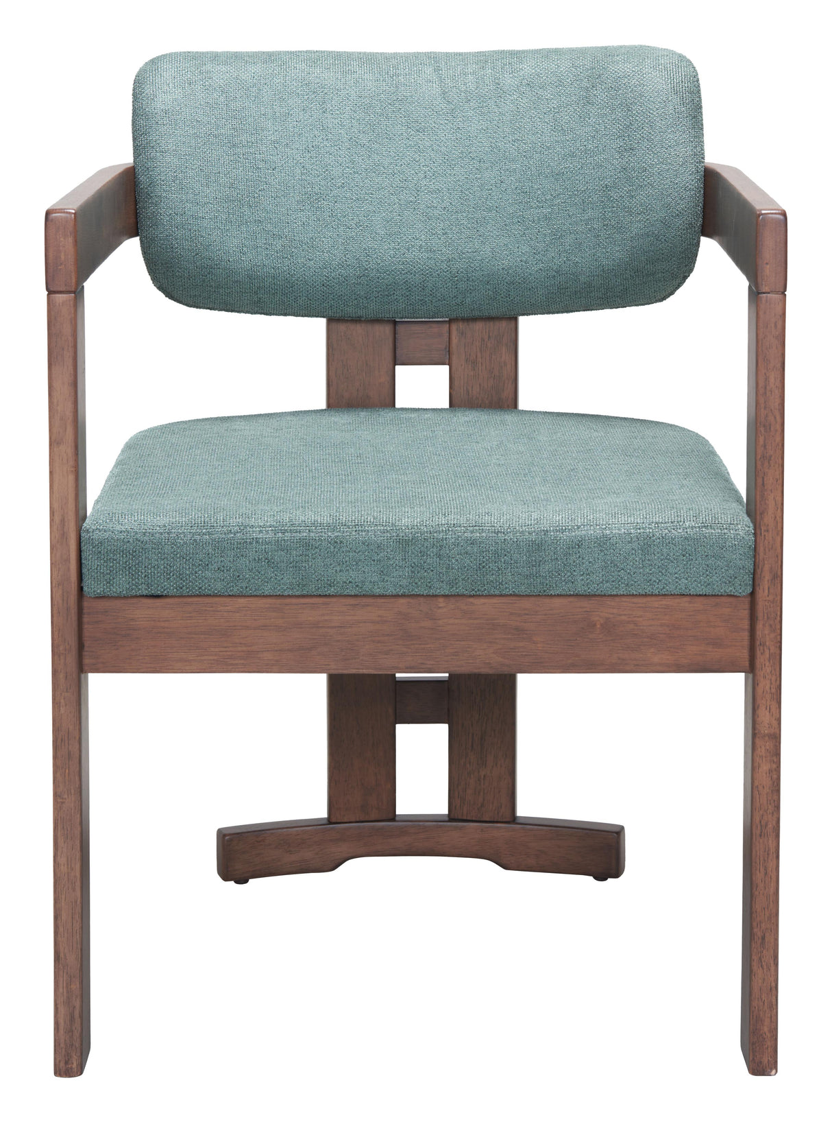 ZUO Poly Dining Chair Moss Gray & Walnut