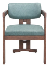 ZUO Poly Dining Chair Moss Gray & Walnut