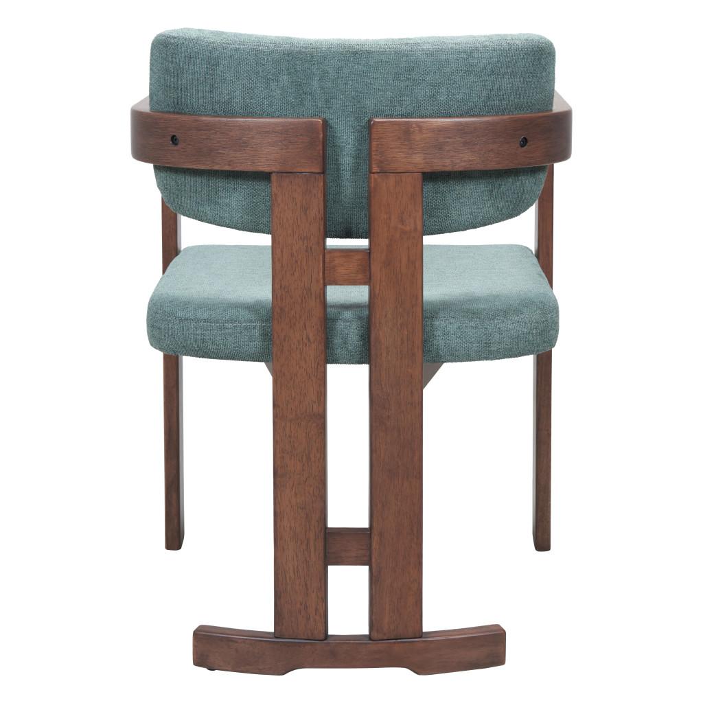 ZUO Poly Dining Chair Moss Gray & Walnut