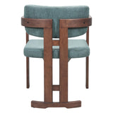 ZUO Poly Dining Chair Moss Gray & Walnut