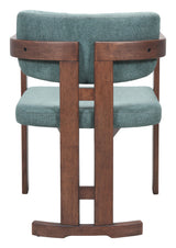 ZUO Poly Dining Chair Moss Gray & Walnut