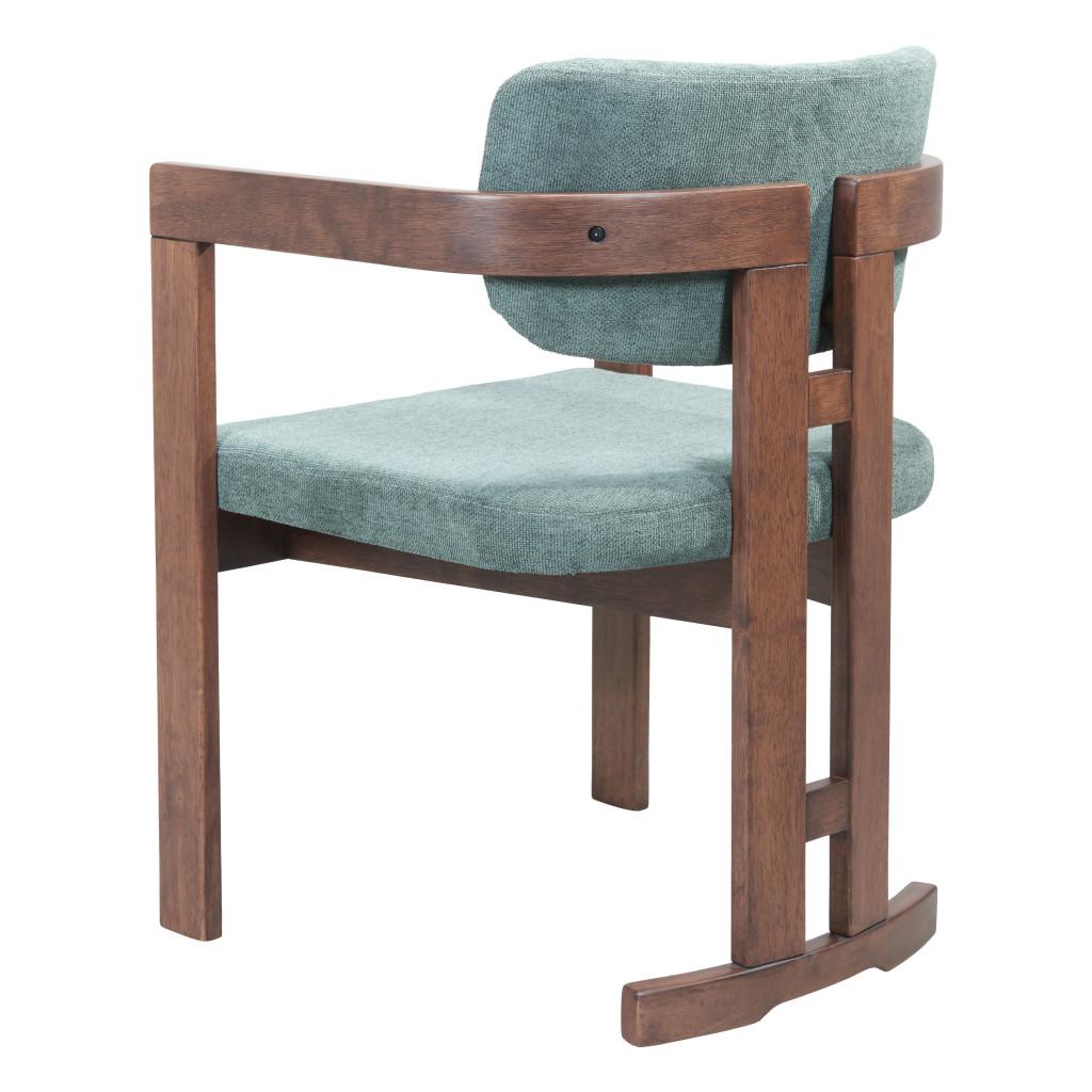 ZUO Poly Dining Chair Moss Gray & Walnut