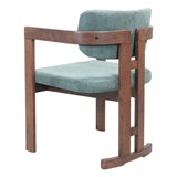 ZUO Poly Dining Chair Moss Gray & Walnut