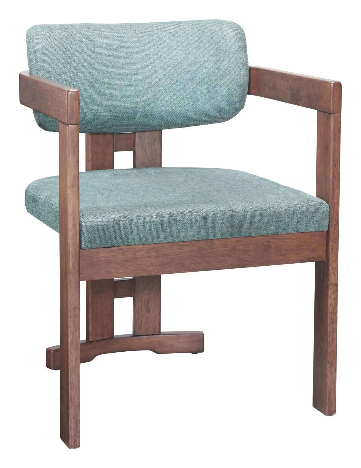 ZUO Poly Dining Chair Moss Gray & Walnut