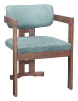 ZUO Poly Dining Chair Moss Gray & Walnut