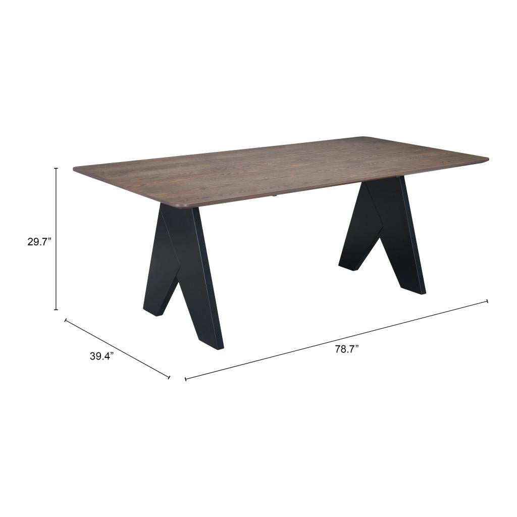 ZUO Lisse Rectangular Dining Table Espresso