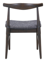 ZUO Tuzka Dining Chair (Set of 2) Gray & Espresso