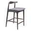 ZUO Tuzka Counter Stool (Set of 2) Gray & Espresso