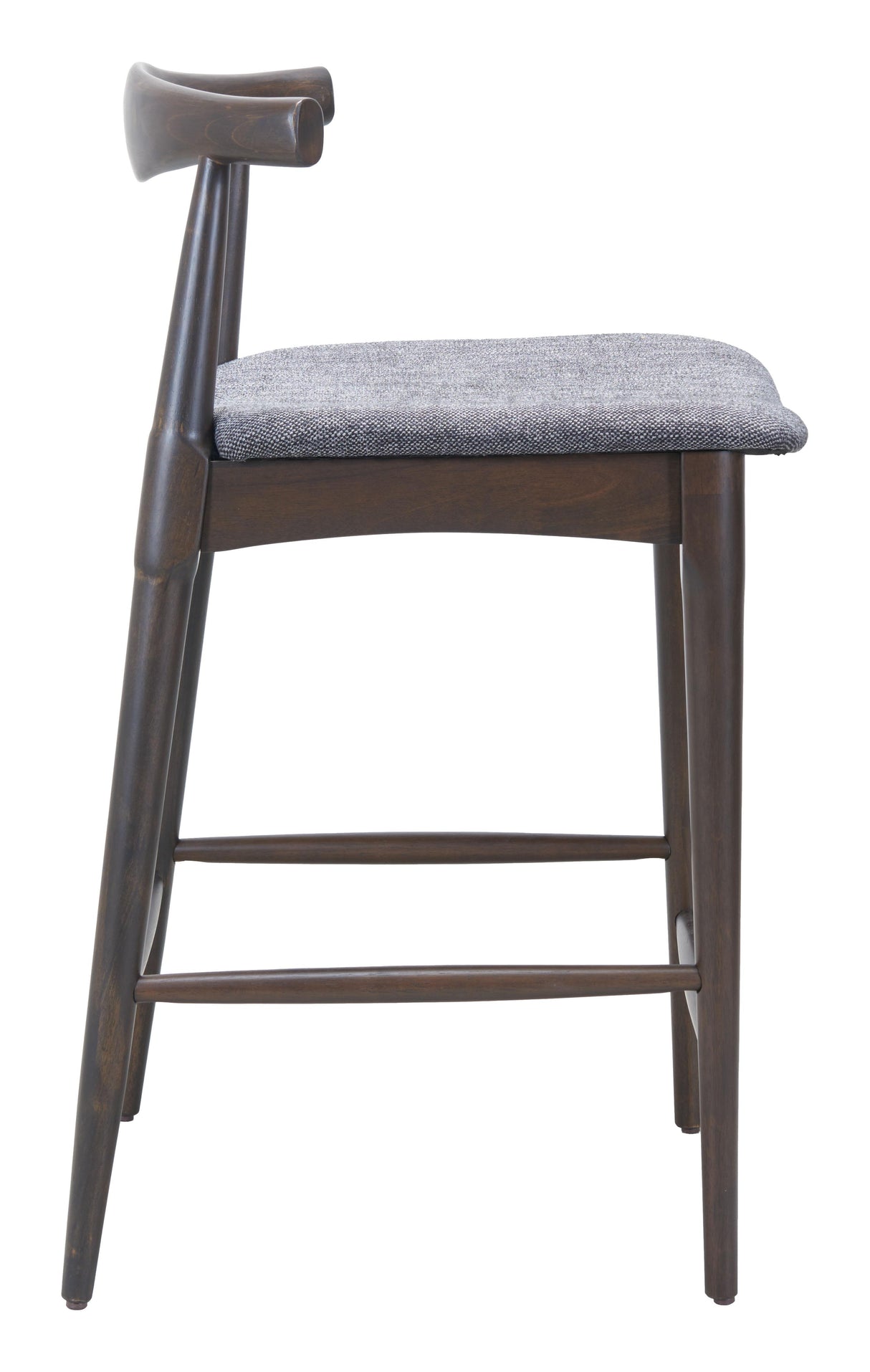 ZUO Tuzka Counter Stool (Set of 2) Gray & Espresso
