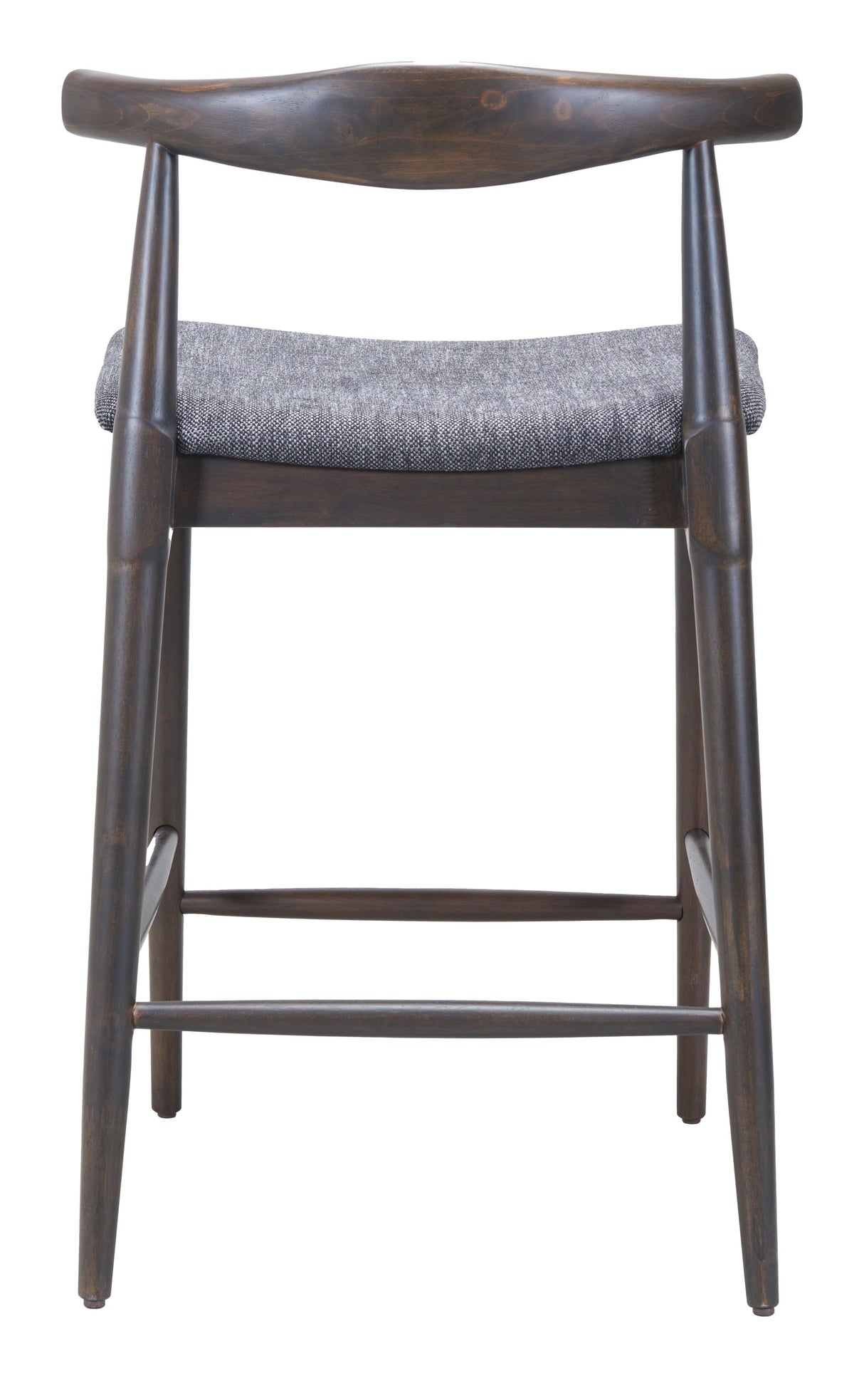 ZUO Tuzka Counter Stool (Set of 2) Gray & Espresso