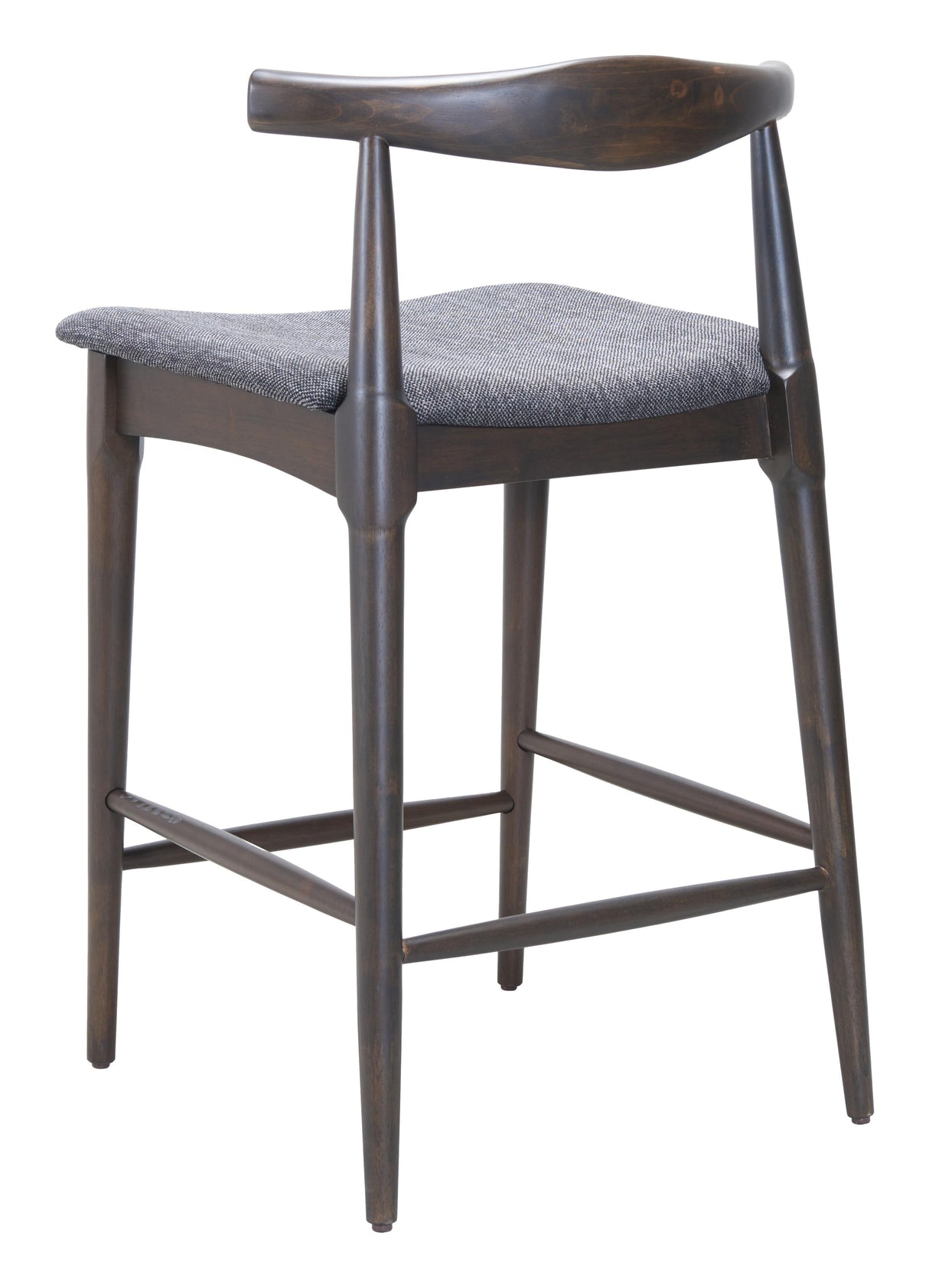 ZUO Tuzka Counter Stool (Set of 2) Gray & Espresso