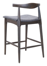 ZUO Tuzka Counter Stool (Set of 2) Gray & Espresso