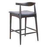 ZUO Tuzka Counter Stool (Set of 2) Gray & Espresso