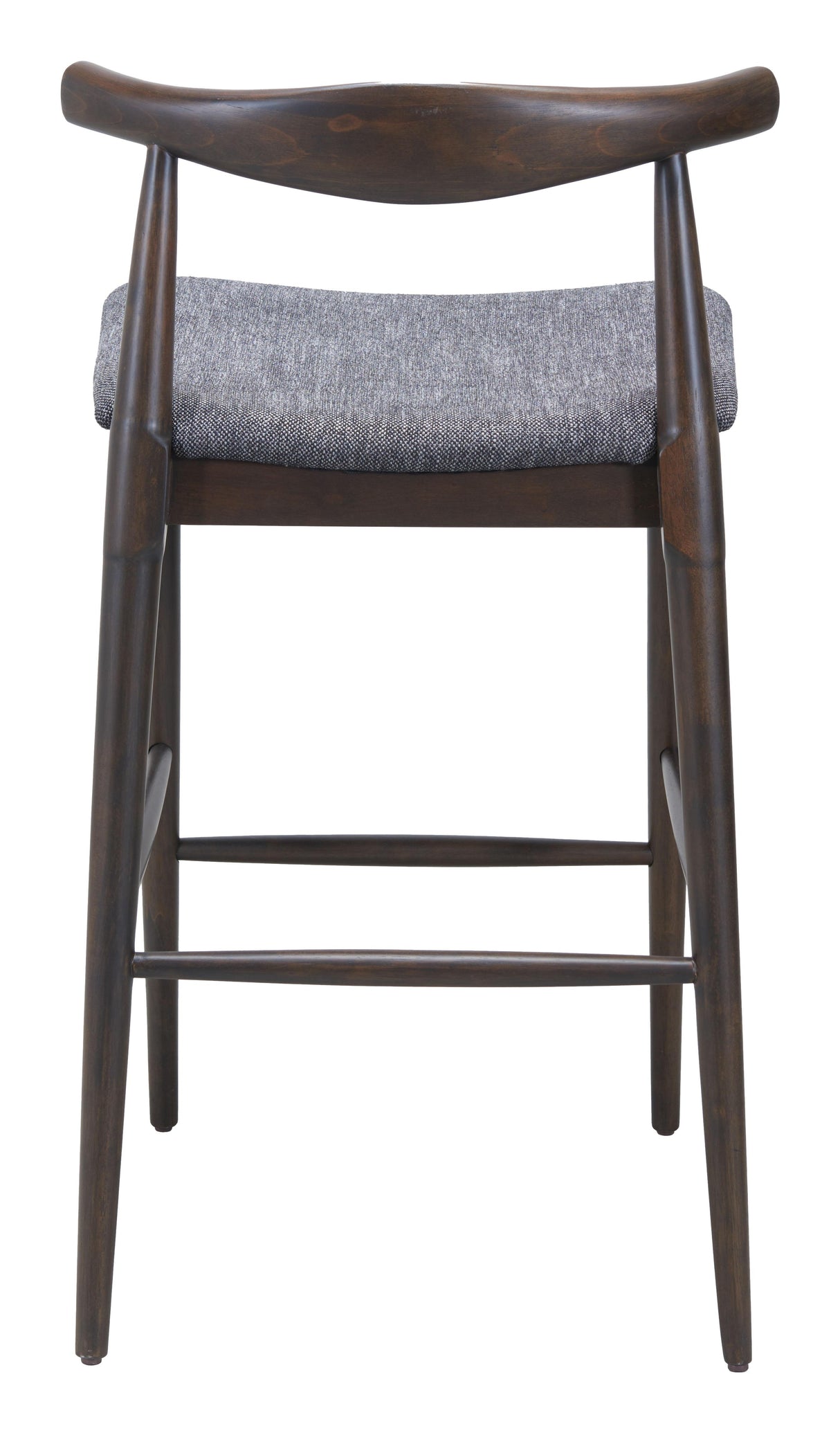 ZUO Tuzka Barstool (Set of 2) Gray & Espresso