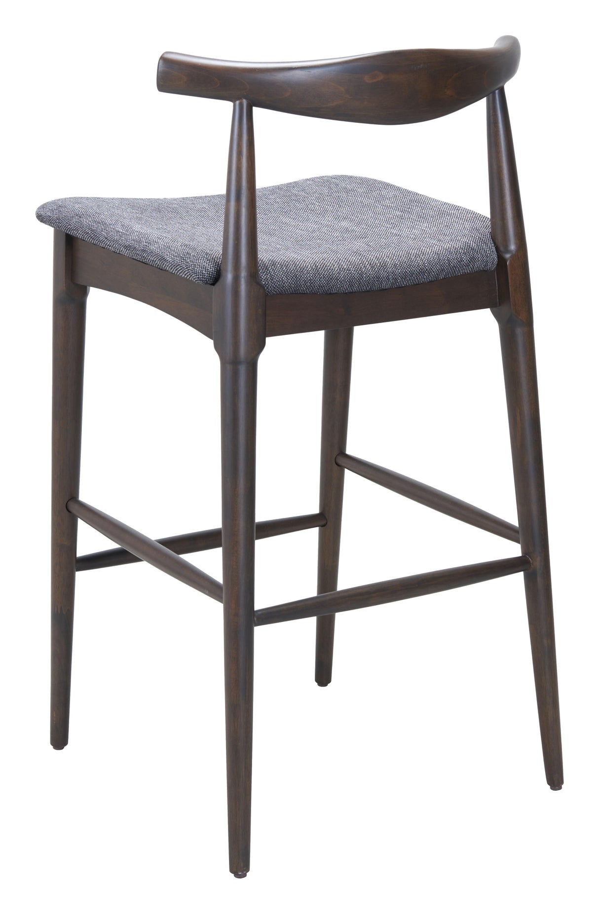ZUO Tuzka Barstool (Set of 2) Gray & Espresso