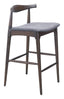 ZUO Tuzka Barstool (Set of 2) Gray & Espresso