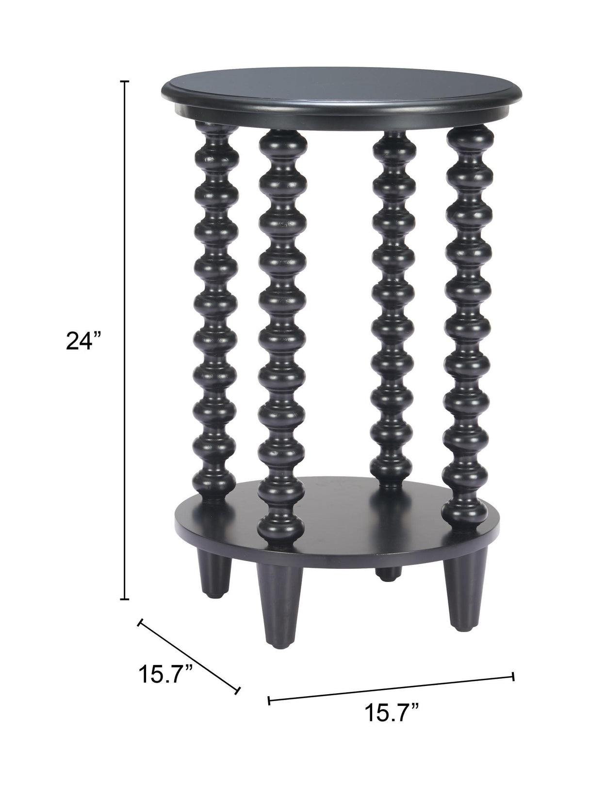 ZUO Gocce Side Table Black