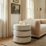 ZUO Laha Side Table Oak White