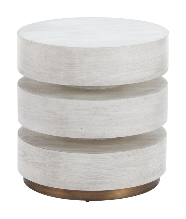 ZUO Laha Side Table Oak White