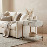 ZUO Yoru Side Table Oak White