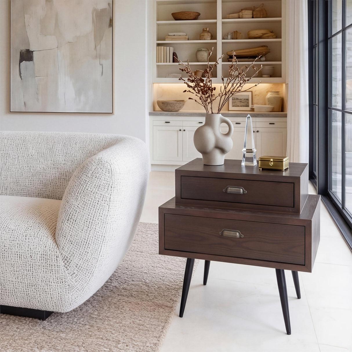 ZUO Mechy Side Table Brown