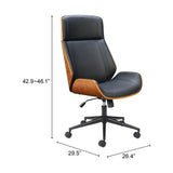 ZUO Flex High Back Office Chair Black