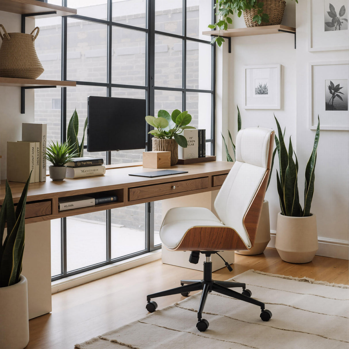 ZUO Flex High Back Office Chair White