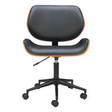 ZUO Flex Low Back Office Chair Black