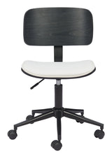 ZUO Duravel Office Chair White & Black