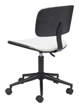 ZUO Duravel Office Chair White & Black