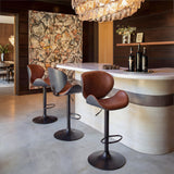 ZUO Meyane Barstool Brown