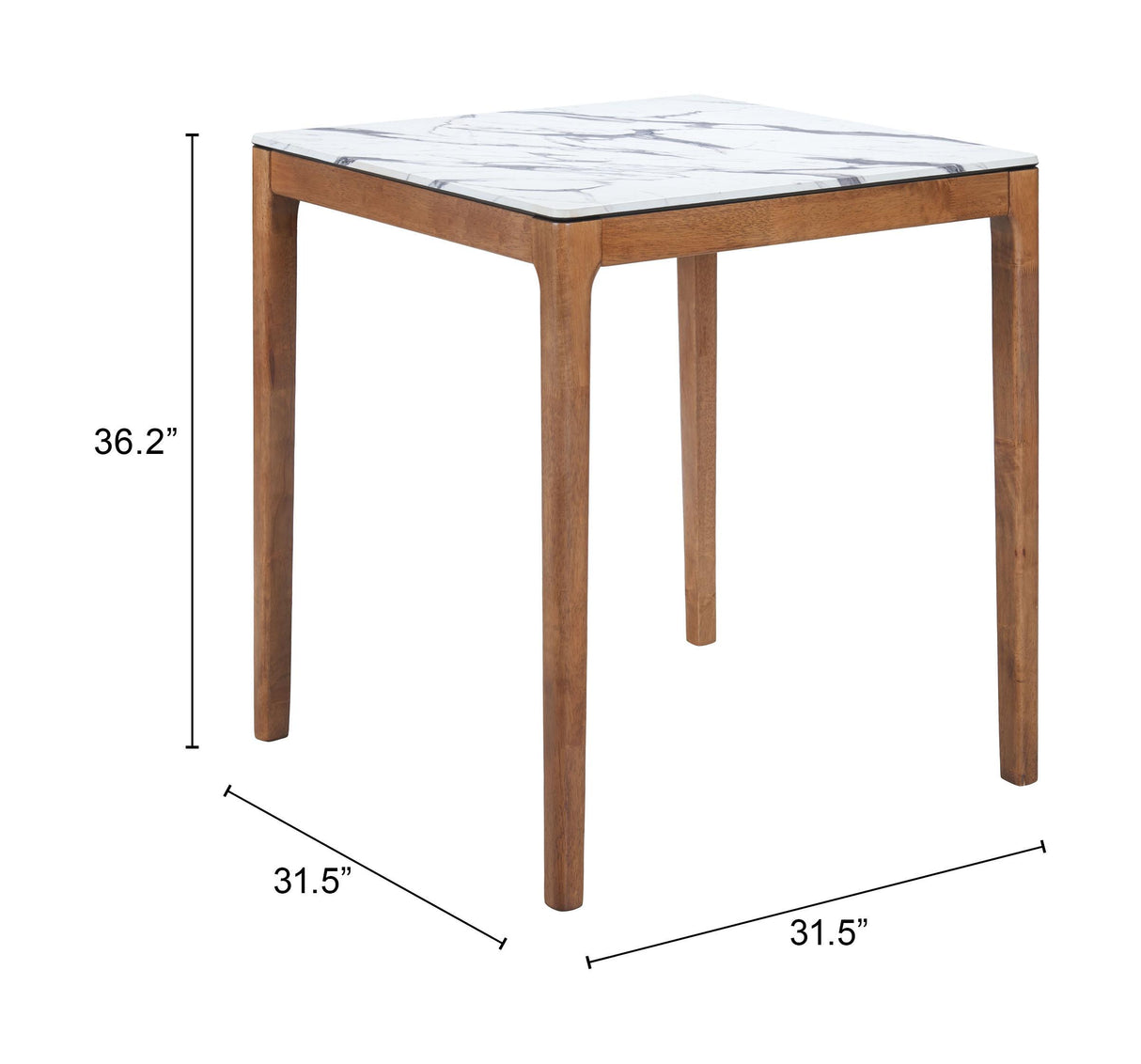 ZUO Eva Counter Table White