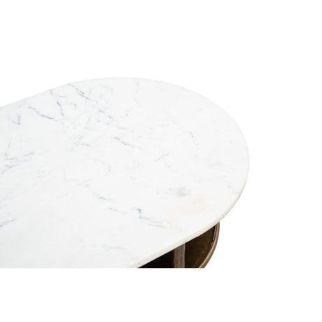 ZUO Bild Console Table White & Brass