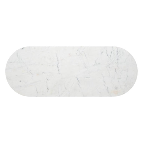 ZUO Bild Console Table White & Brass